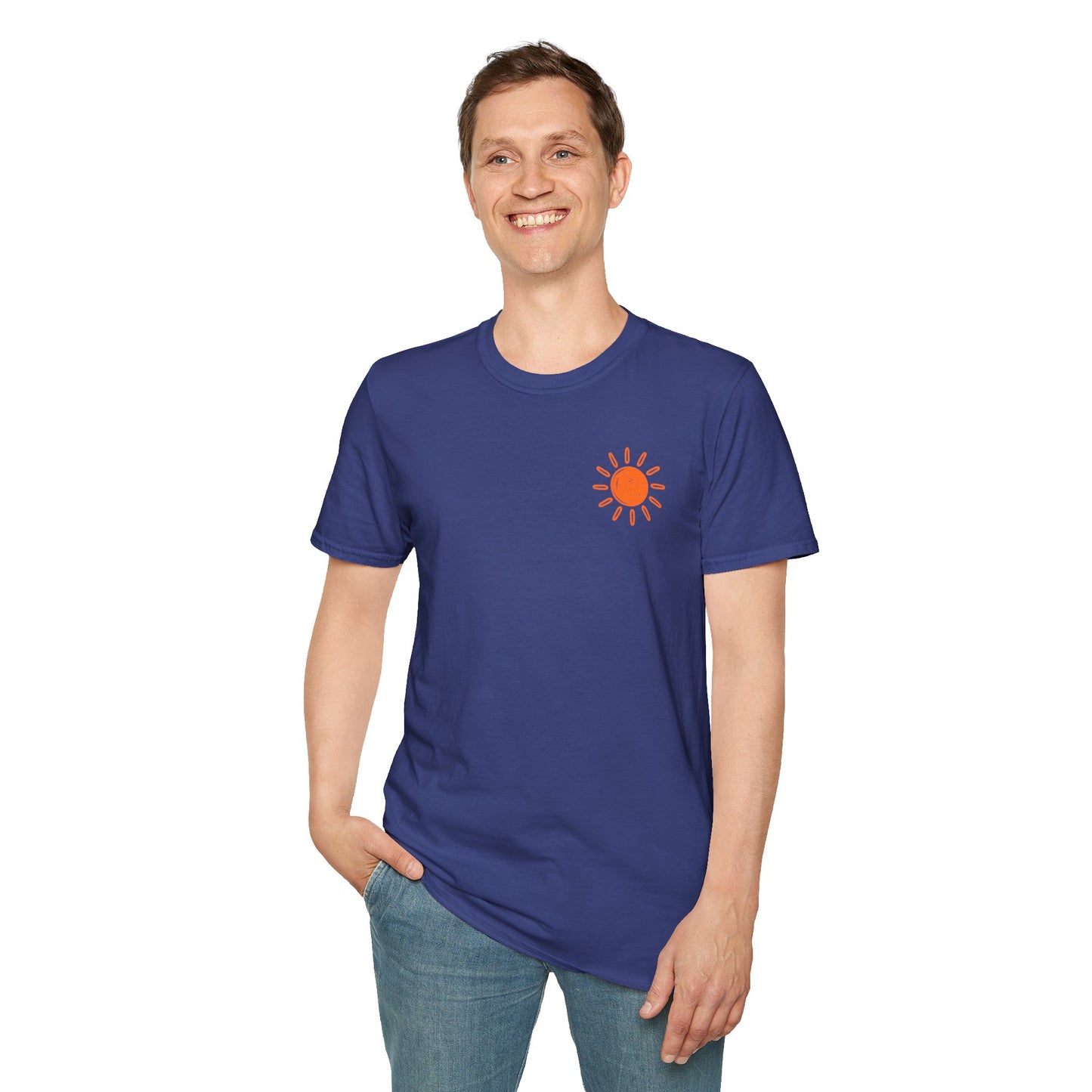 The Lake Made Me Do It Fishing Tee — Sunset Boat Graphic T-Shirt