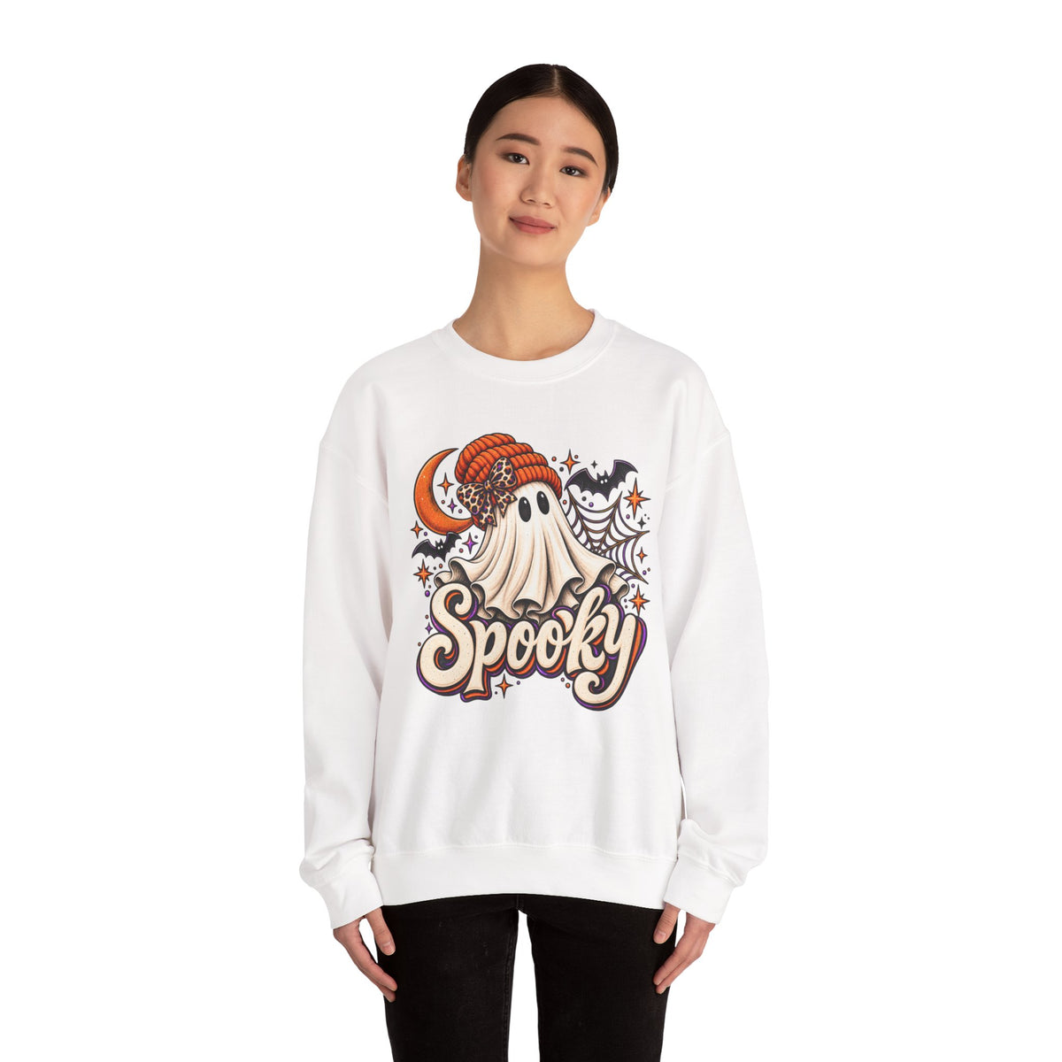 Halloween 'Spooky' Ghost Crewneck Sweatshirt