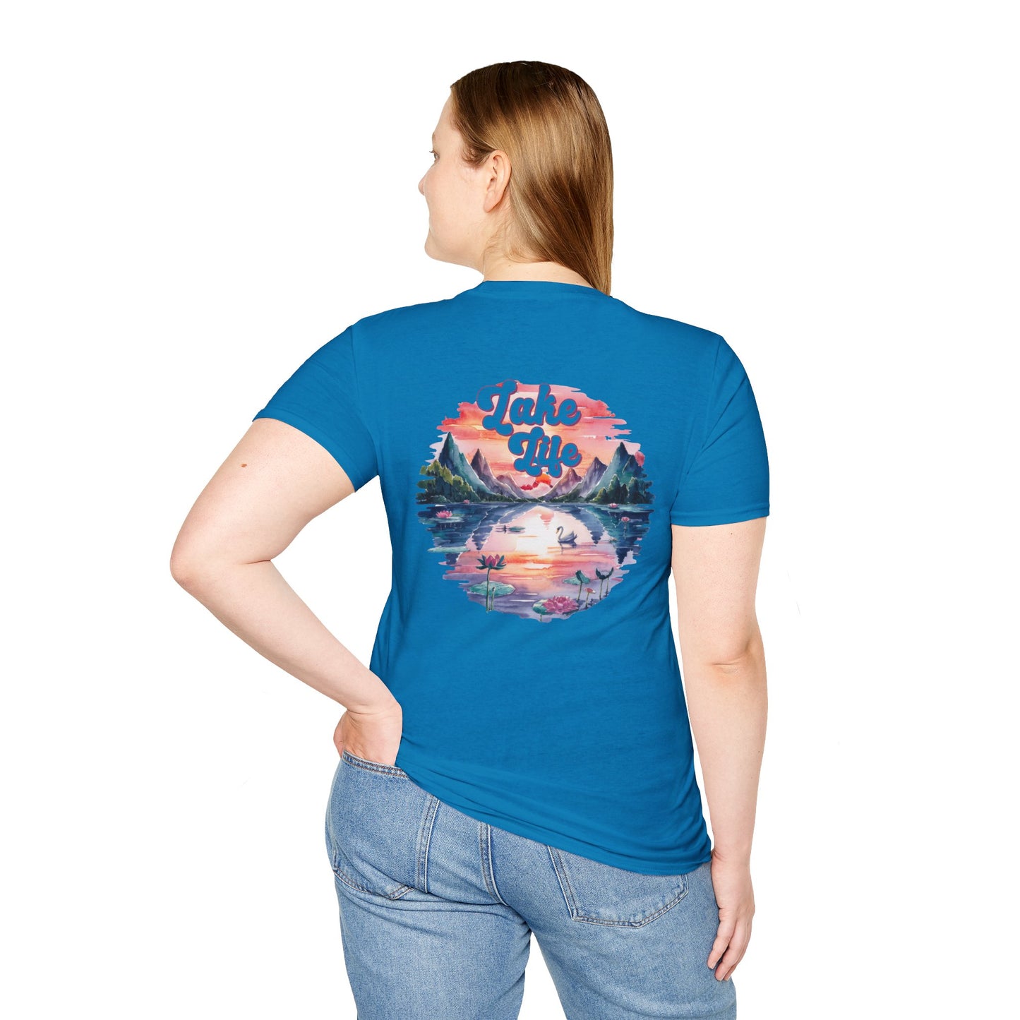 Lake Life Sunset T-Shirt, Lake Vibes Tee, Vintage Nature Graphic Shirt, Summer Lake Outfit, Cabin Weekend Tee, Lake Lover Gift