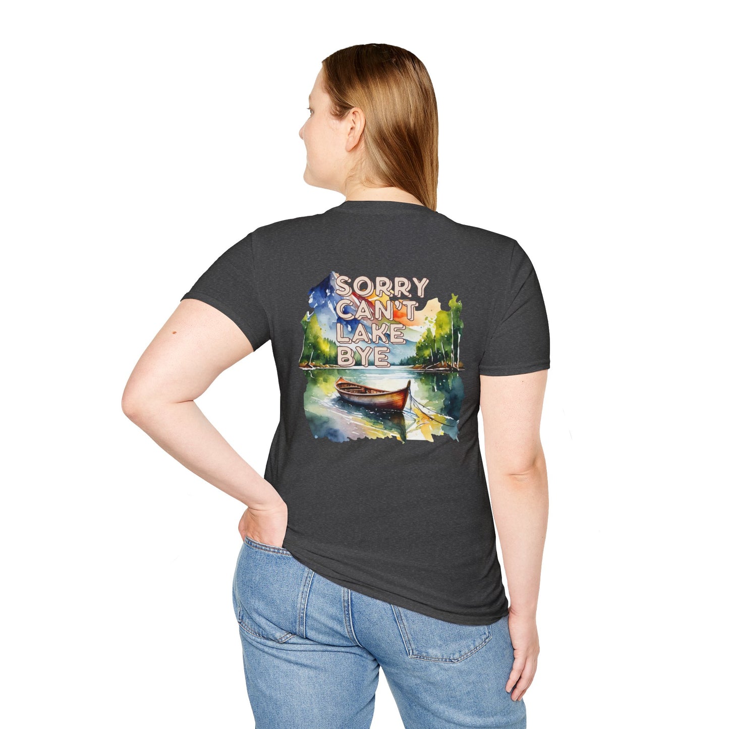 Sorry Can't, Lake Bye Canoe T-Shirt — Lake Vibes Watercolor Tee