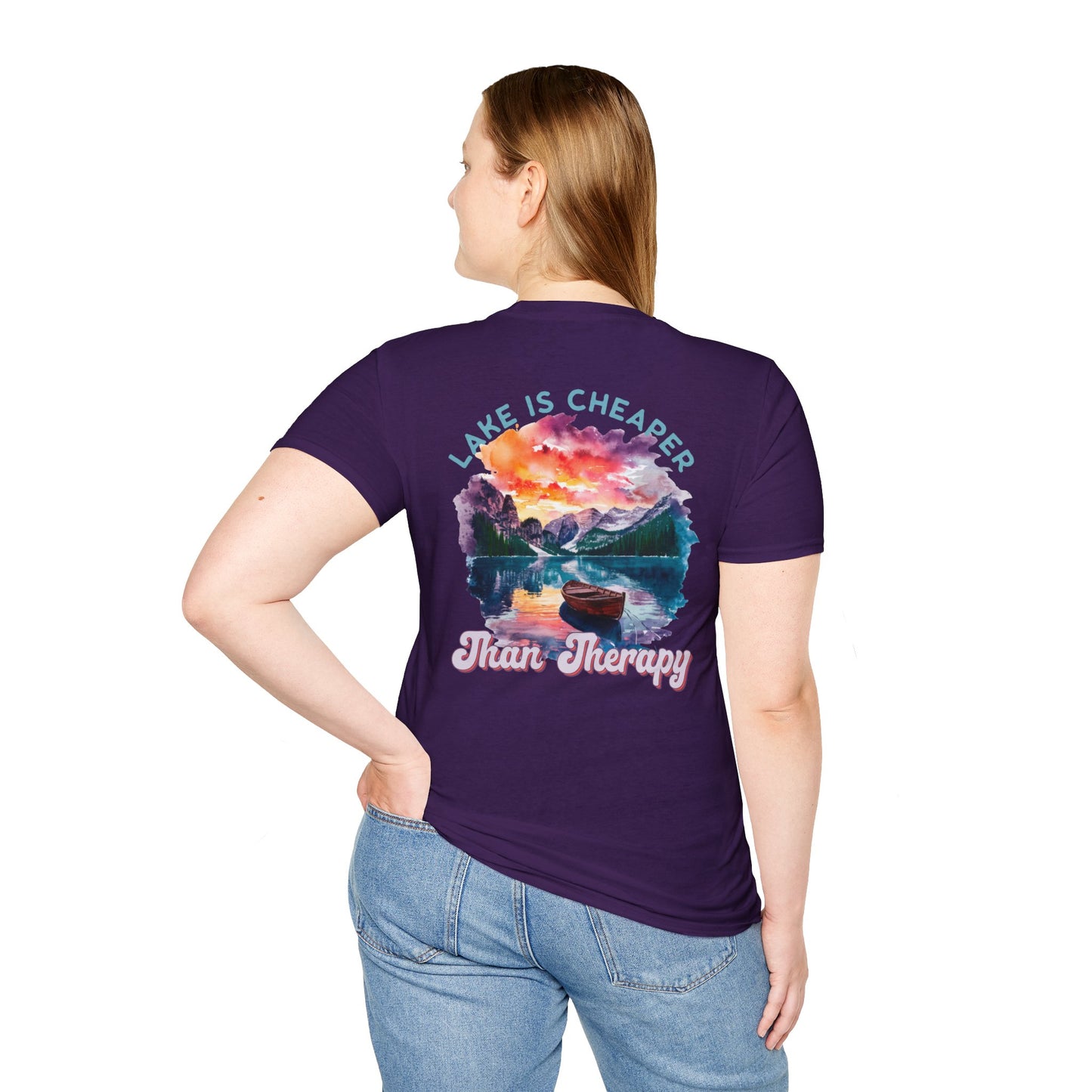 Lake Is Cheaper Than Therapy T-Shirt — Canoe Lake Life Tee