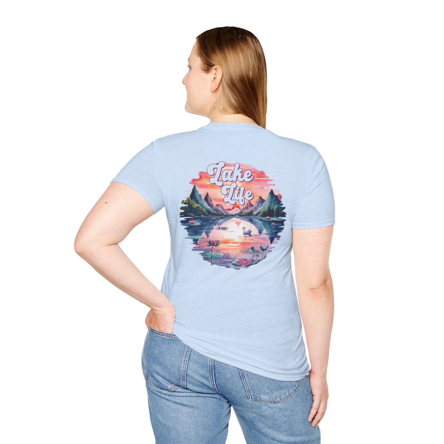 Lake Life T-Shirt — 'Lake Life' Scenic Mountains & Lake Graphic