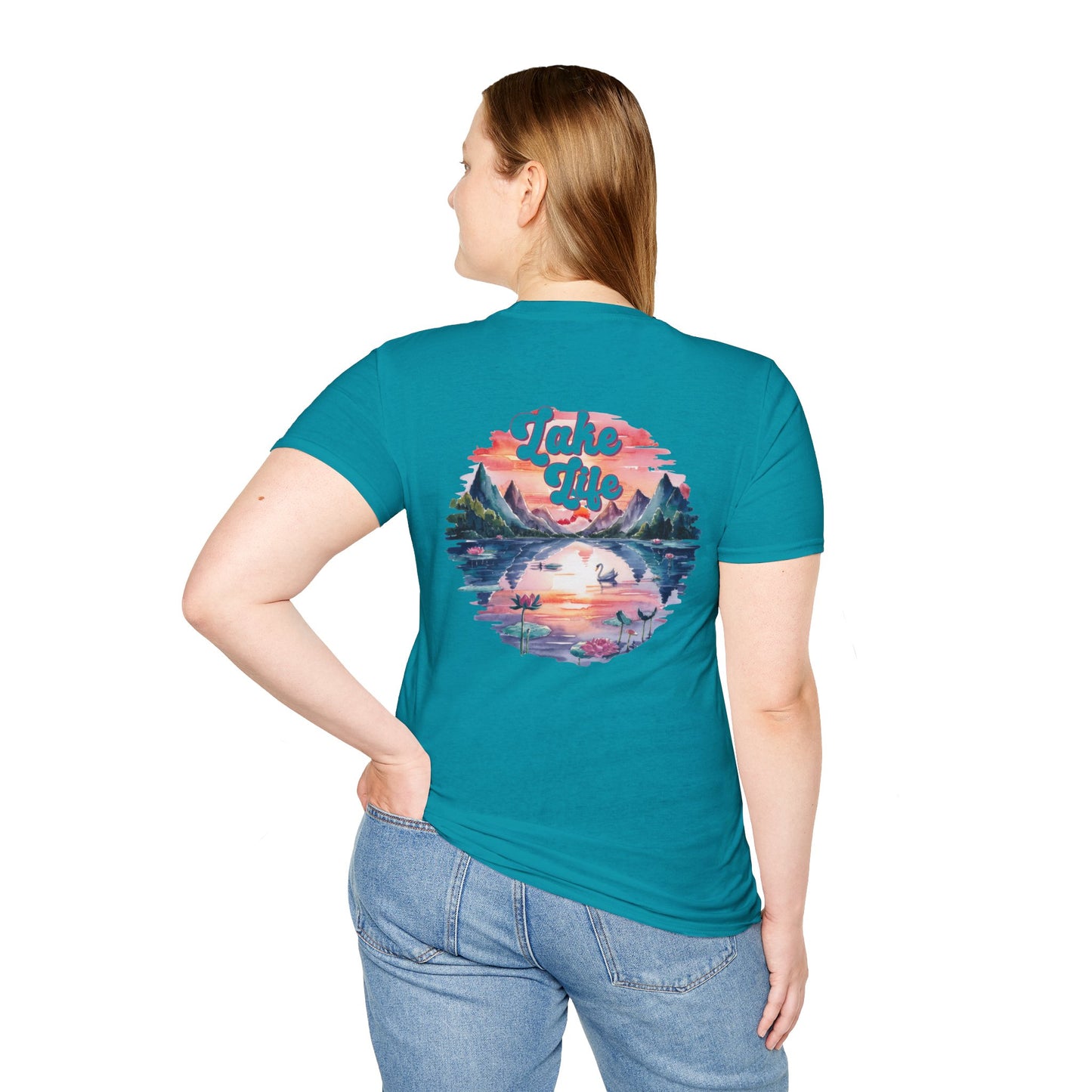 Lake Life Sunset T-Shirt, Lake Vibes Tee, Vintage Nature Graphic Shirt, Summer Lake Outfit, Cabin Weekend Tee, Lake Lover Gift