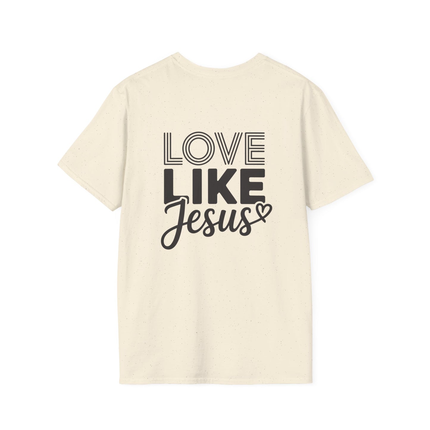Heart & Cross Minimalist Tee — Small Chest Faith Graphic Shirt