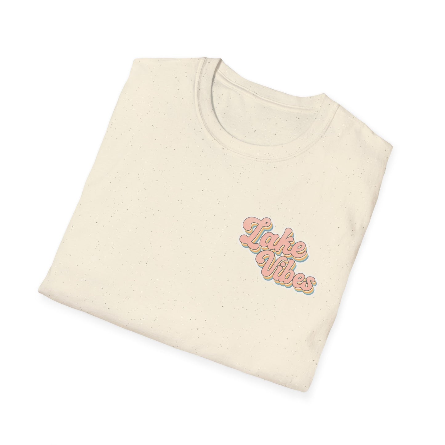 Lake Vibes T-Shirt — Pastel Scenic Watercolor Lake Tee