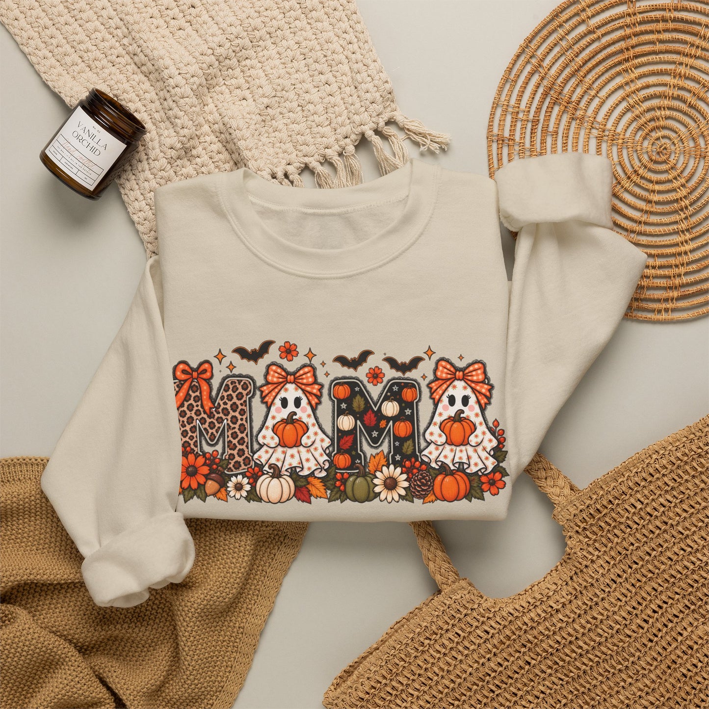 Mom Crewneck Sweatshirt — Floral Corgi Mom Graphic Pullover