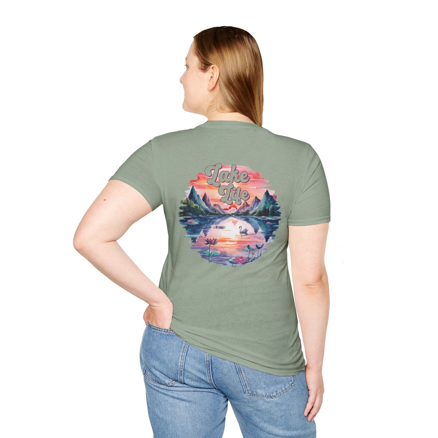 Lake Life Sunset T-Shirt, Lake Vibes Tee, Vintage Nature Graphic Shirt, Summer Lake Outfit, Cabin Weekend Tee, Lake Lover Gift