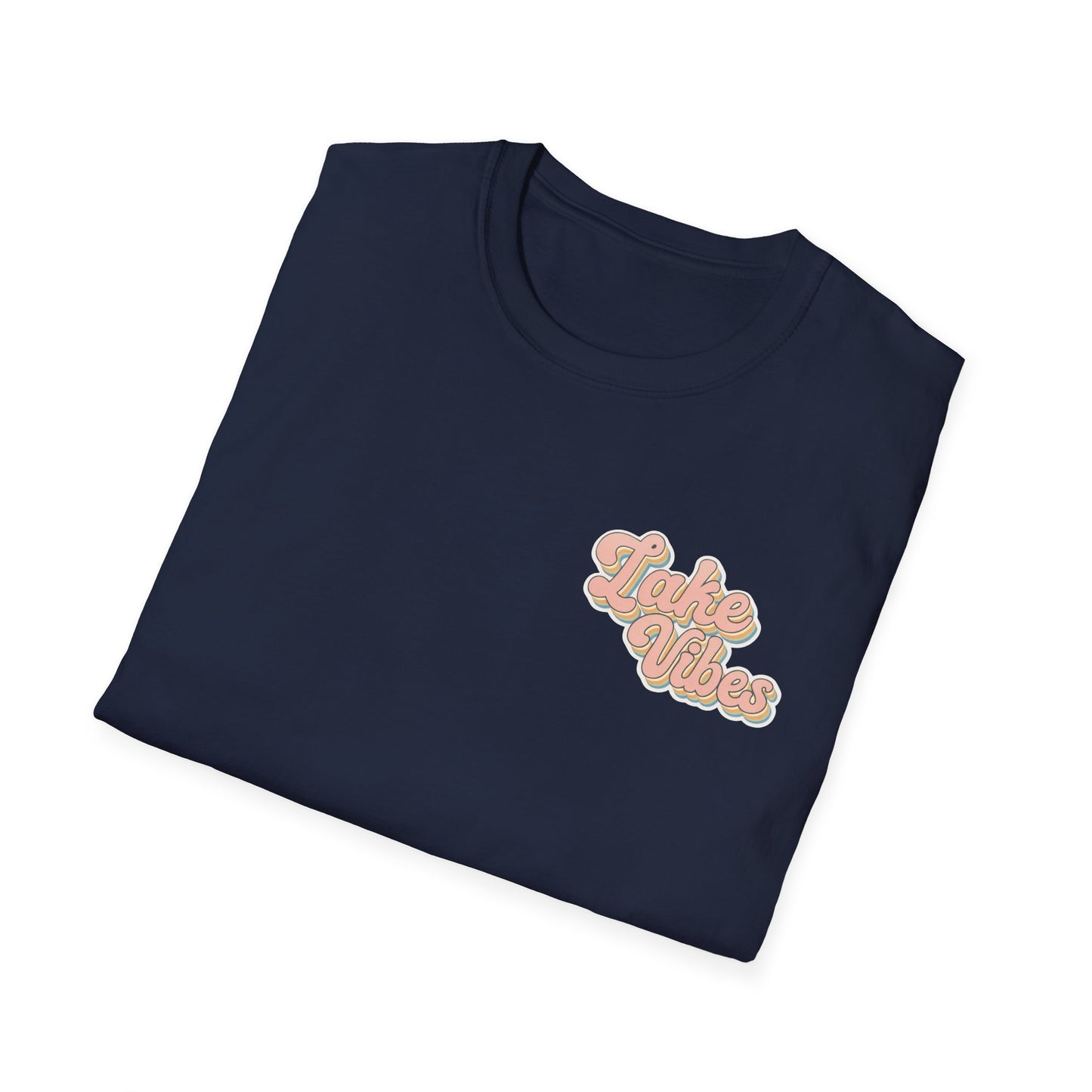 Lake Vibes T-Shirt — Pastel Scenic Watercolor Lake Tee