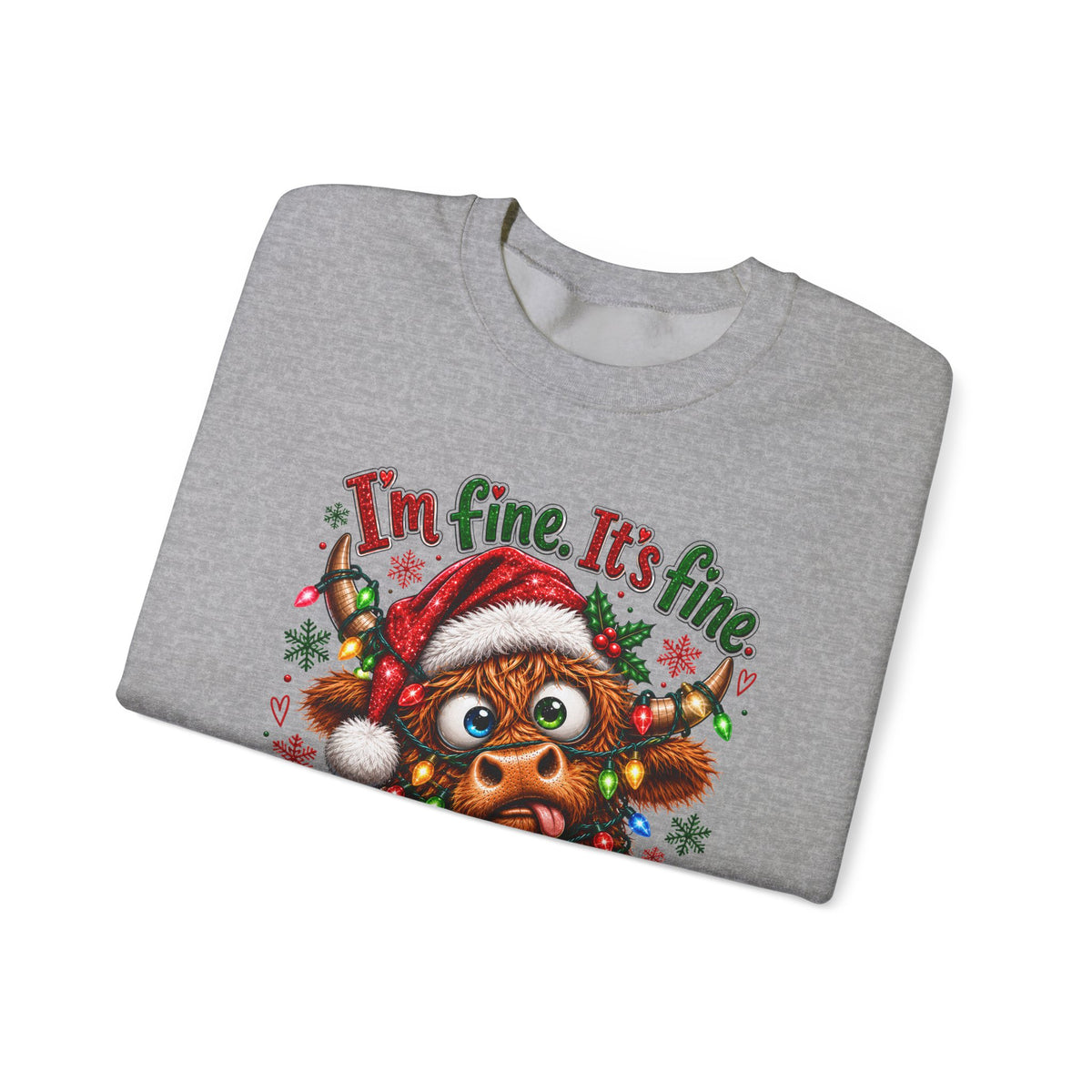 I’m Fine It’s Fine Everything Is Fine Sloth Christmas Sweatshirt