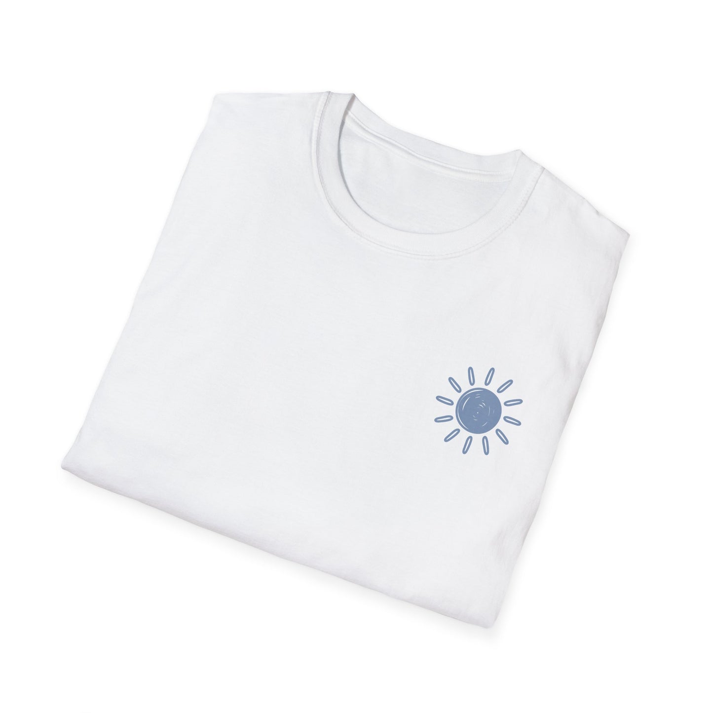 Sunshine & Lake Water Sunset T-Shirt — Boat on Lake View