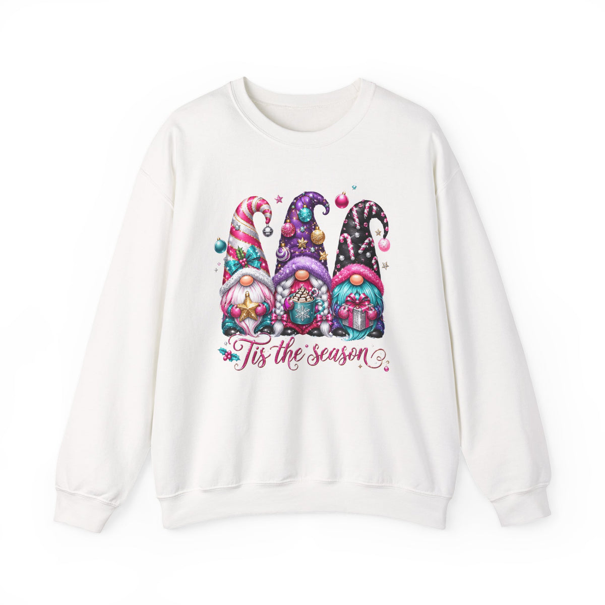 Christmas Gnome Sweatshirt - 'Tis the Season Holiday Crewneck
