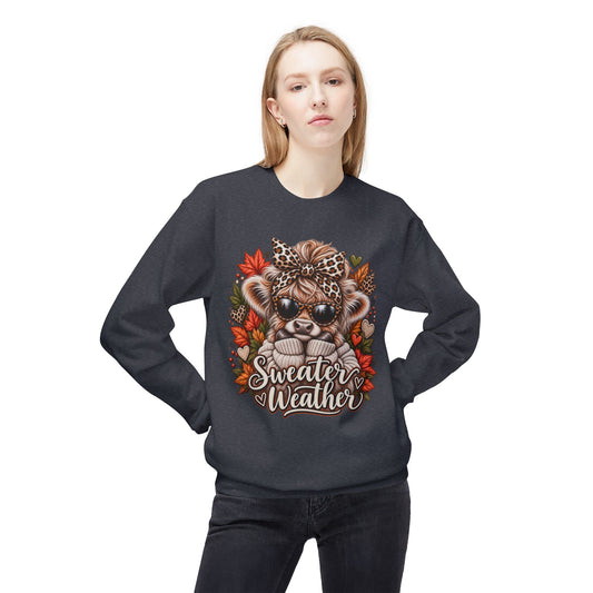 Sweater Weather Bear Crewneck Sweatshirt | Autumn Leaves, Leopard Headband