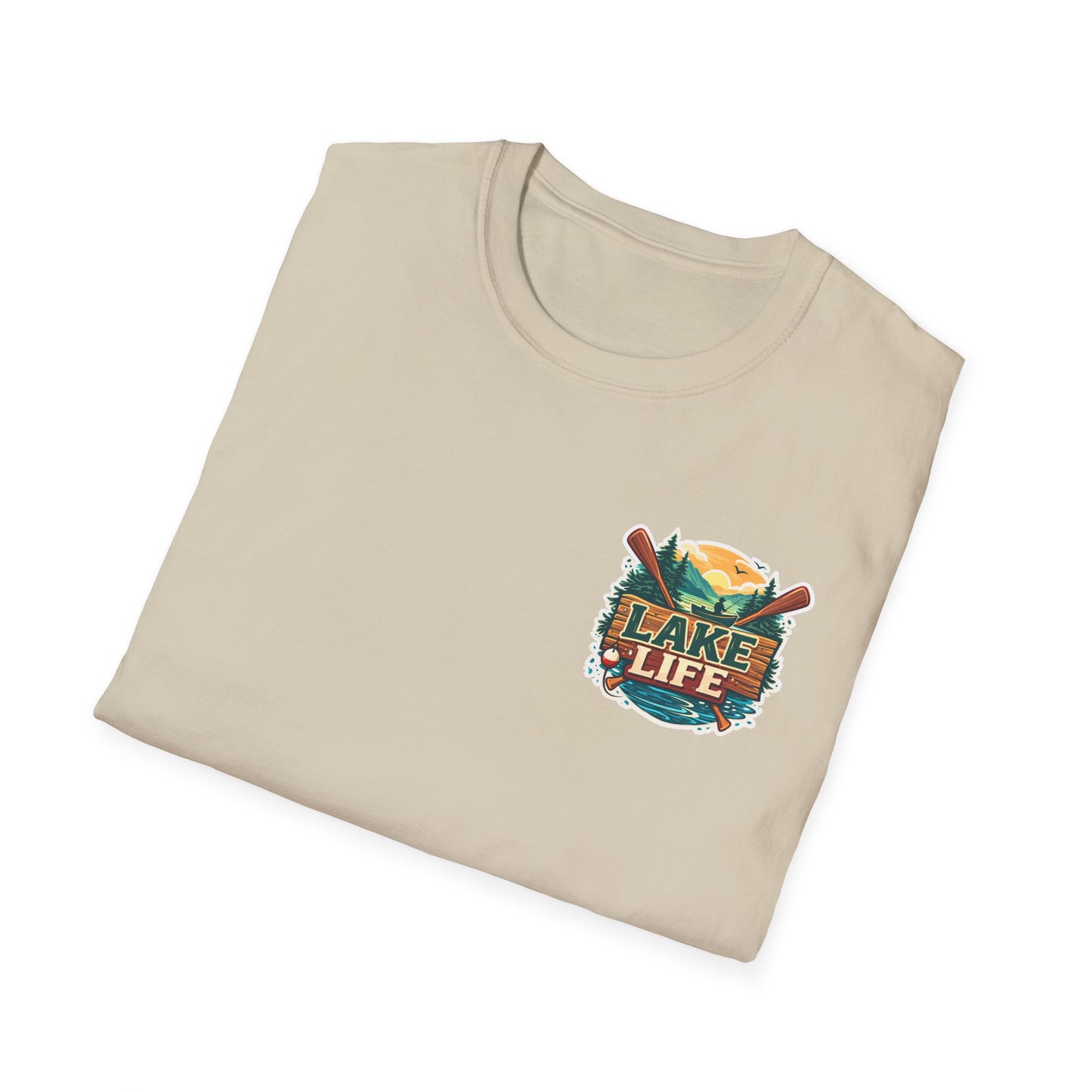 Lake Life T-Shirt — "Life Is Better at the Lake" Boat, Dock & Rocking Chair Design