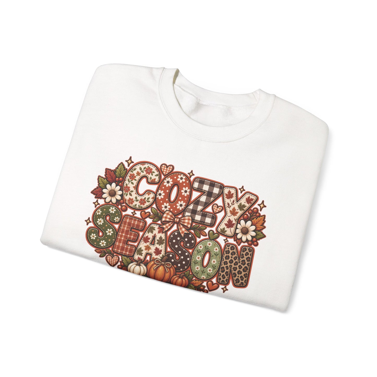 Cozy Fall Lettering sweatshirt | Autumn Pumpkin Leaves Crewneck