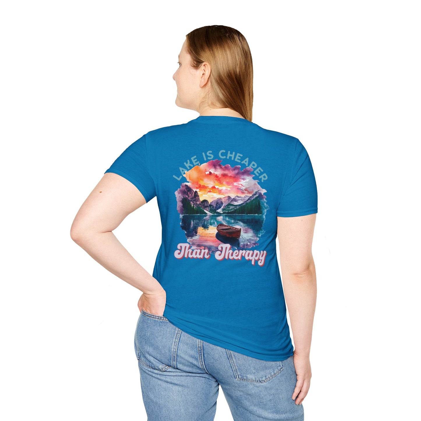 Lake Is Cheaper Than Therapy T-Shirt — Canoe Lake Life Tee