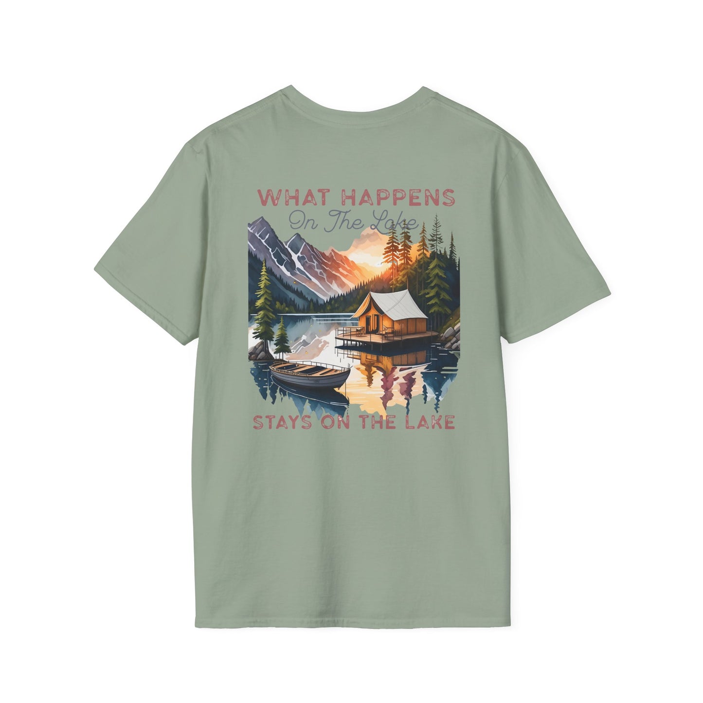 What Happens at the Lake Stays at the Lake T-Shirt — Funny Lake Life Tee for Boat Days & Getaways