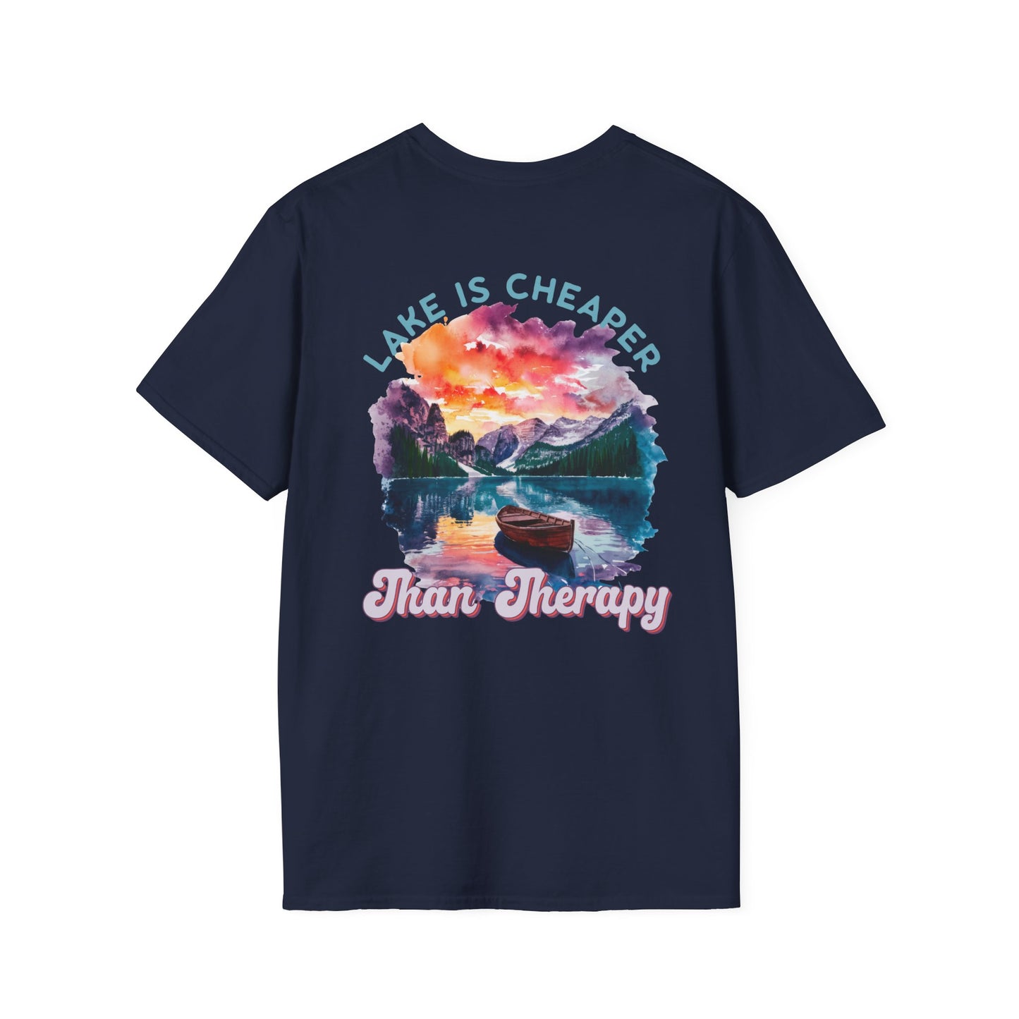 Lake Is Cheaper Than Therapy T-Shirt — Canoe Lake Life Tee