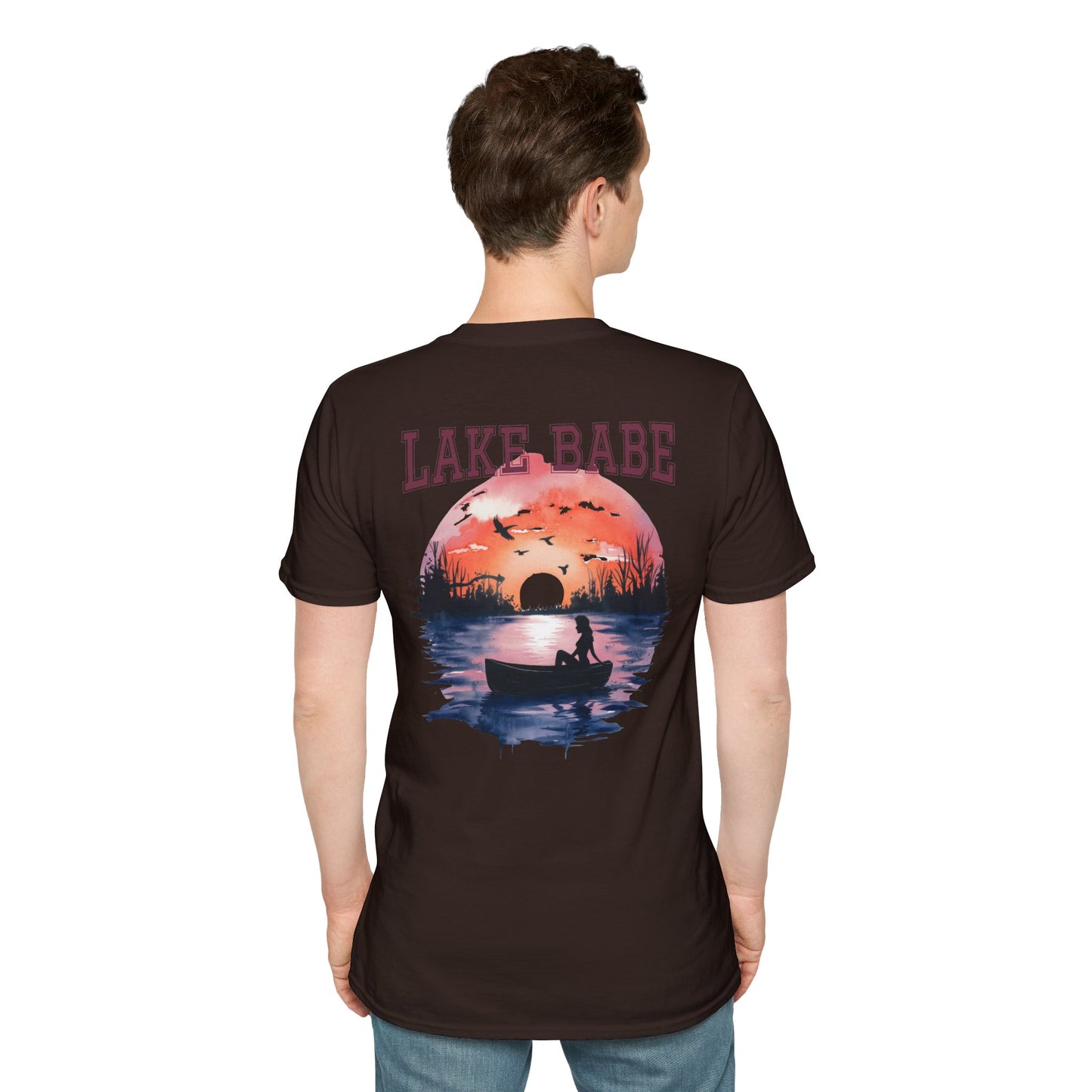 Lake Babe T-Shirt — Sunset Boat Lake Life Tee