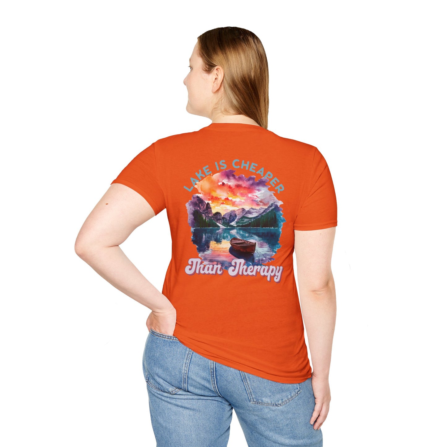 Lake Is Cheaper Than Therapy T-Shirt — Canoe Lake Life Tee