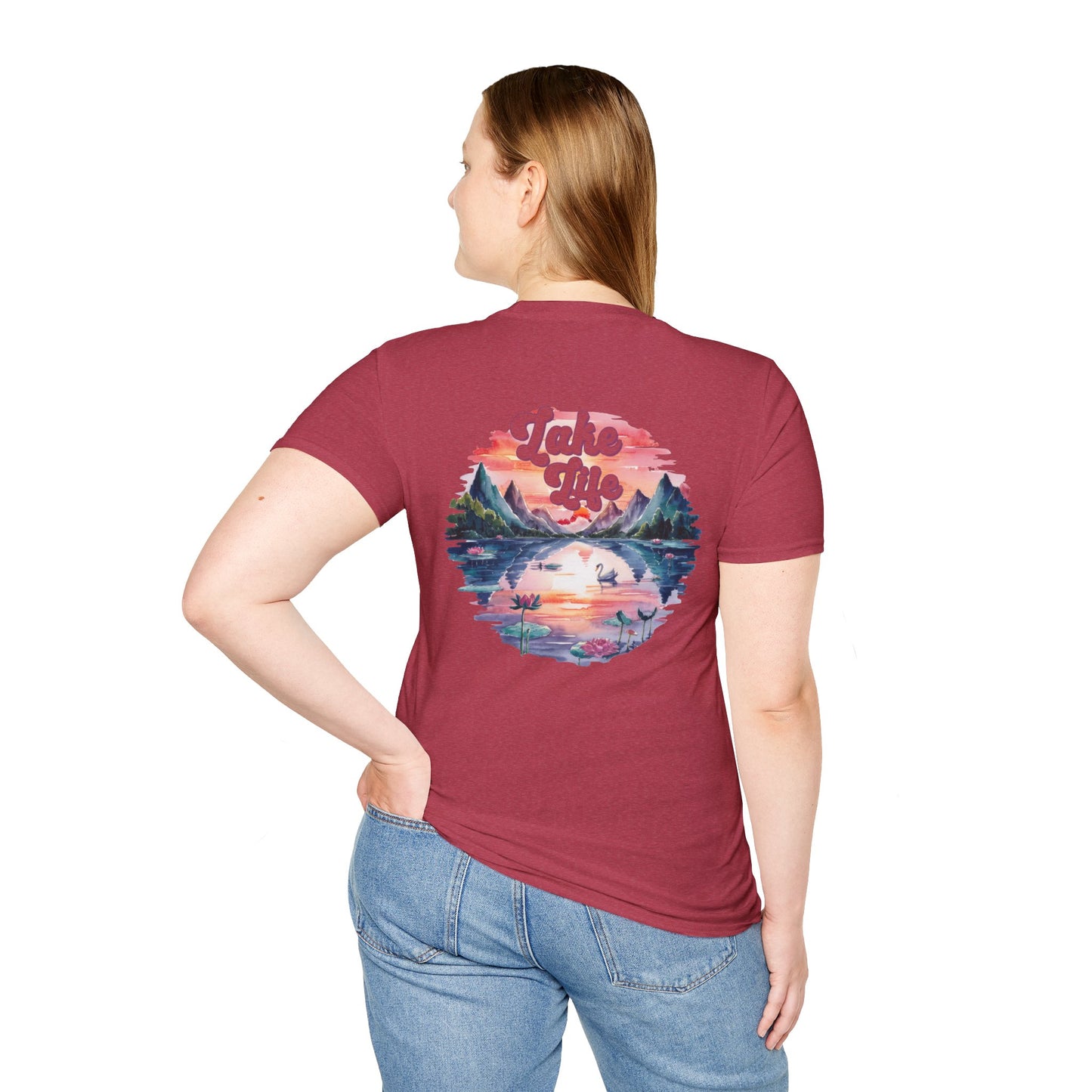 Lake Life Sunset T-Shirt, Lake Vibes Tee, Vintage Nature Graphic Shirt, Summer Lake Outfit, Cabin Weekend Tee, Lake Lover Gift