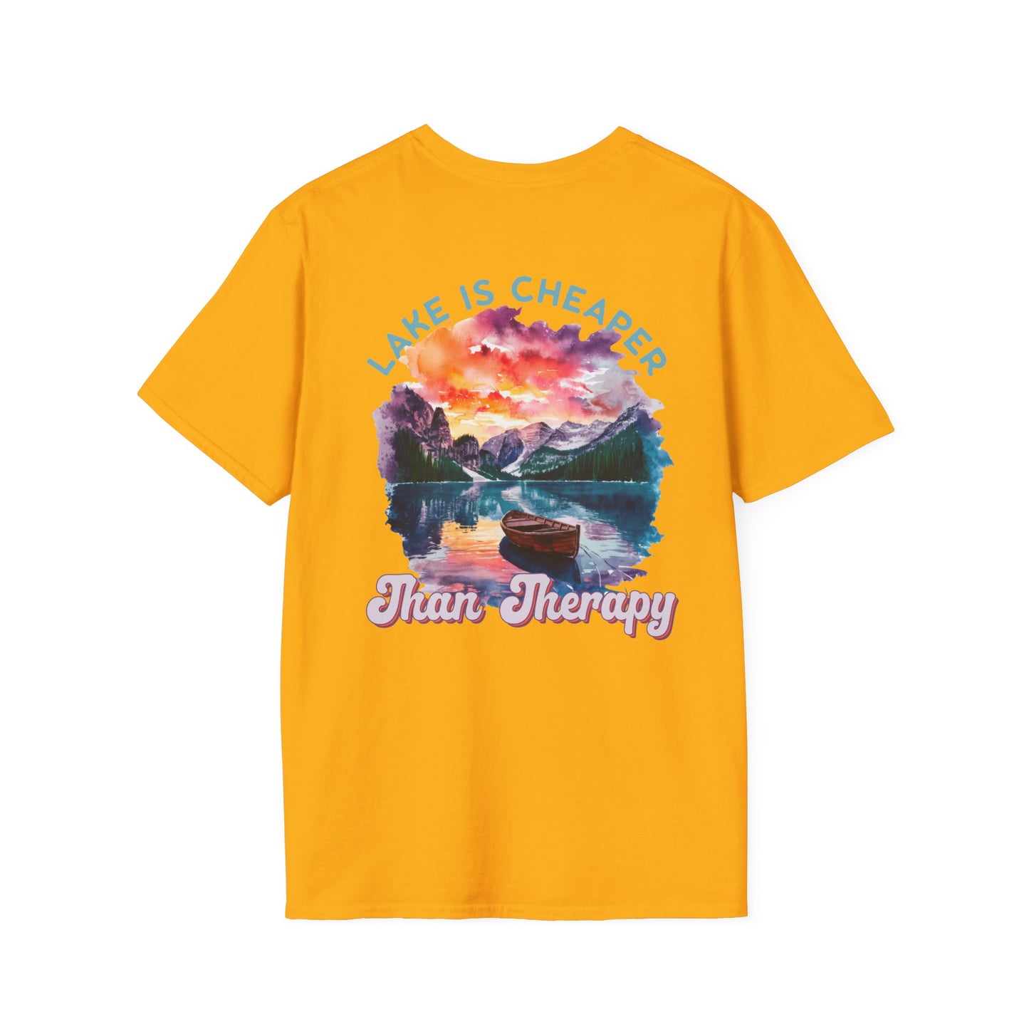 Lake Is Cheaper Than Therapy T-Shirt — Canoe Lake Life Tee