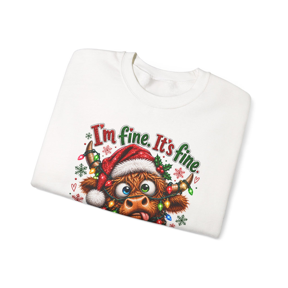 I’m Fine It’s Fine Everything Is Fine Sloth Christmas Sweatshirt