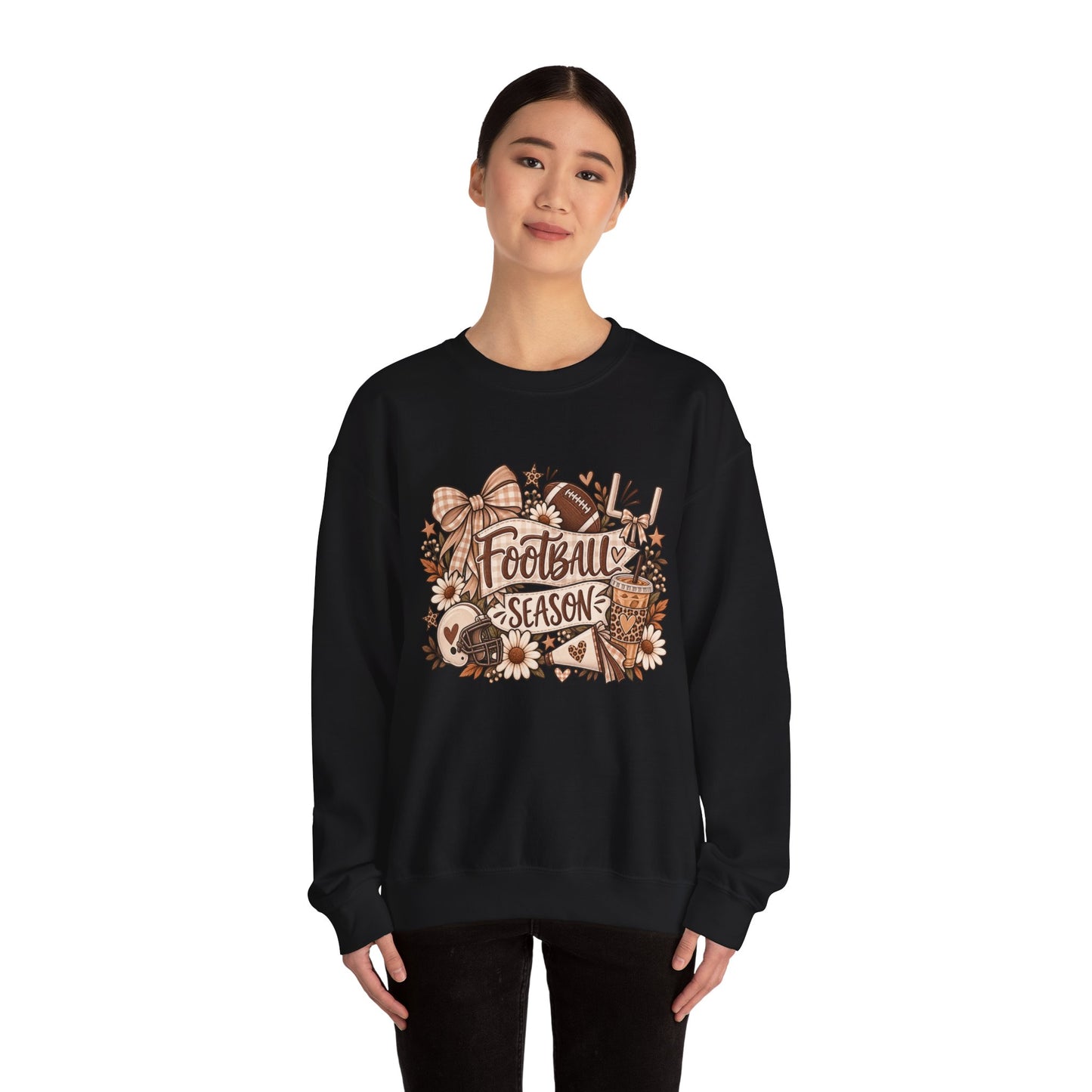 Football Season Crewneck Sweatshirt — Autumn Tailgate Graphic