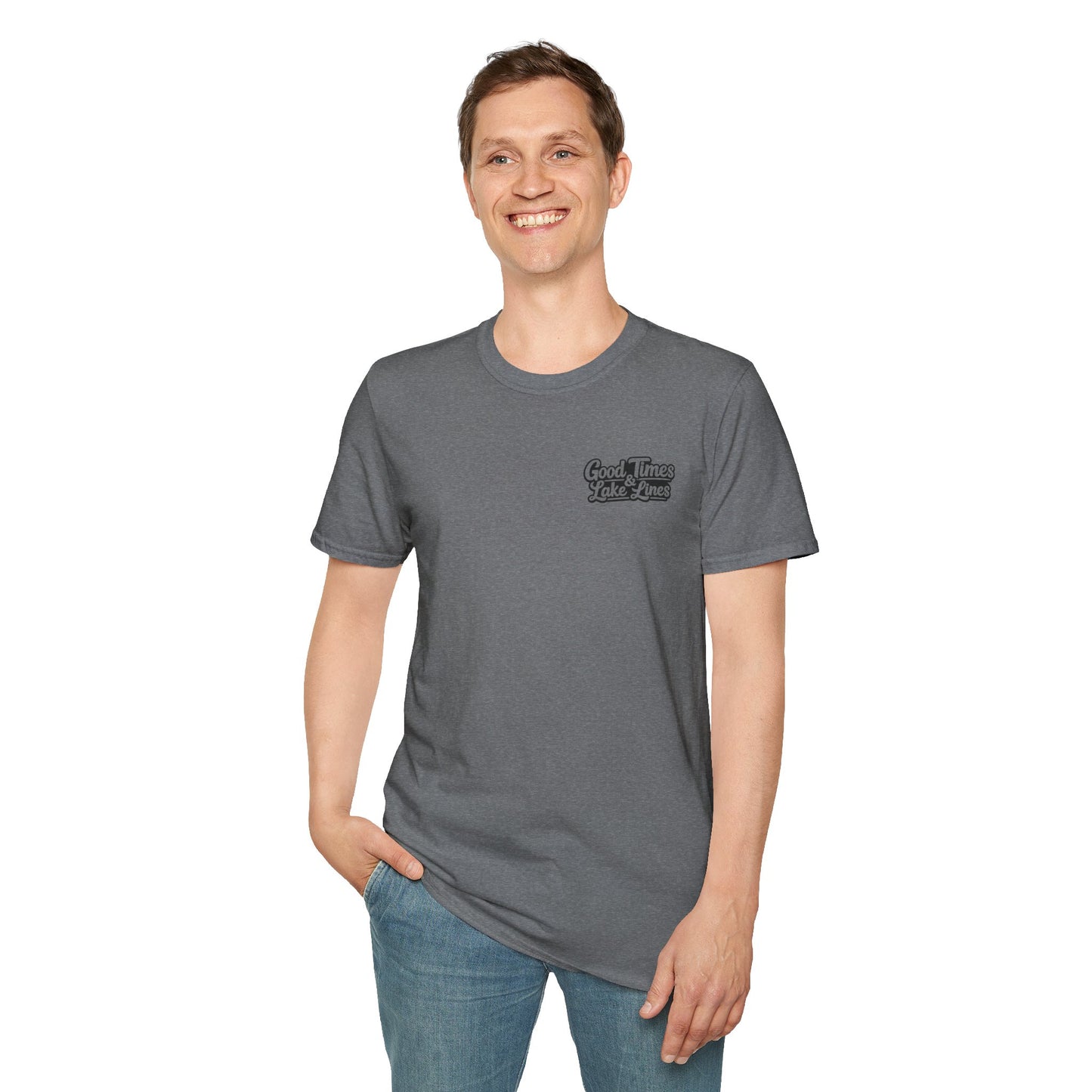 On Lake Time Fishing T-Shirt — Good Times & Lake Lines Collection