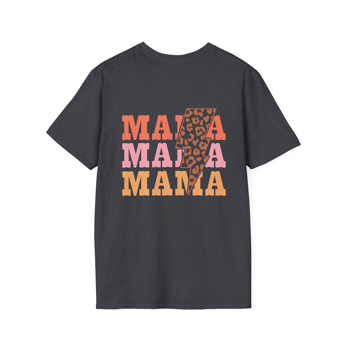 Mama Lightning Bolt Shirt, Retro Leopard Mama Tee, Trendy Mom Graphic Tee, Cool Mom Shirt, Gift for Mom, Neutral Aesthetic Tee