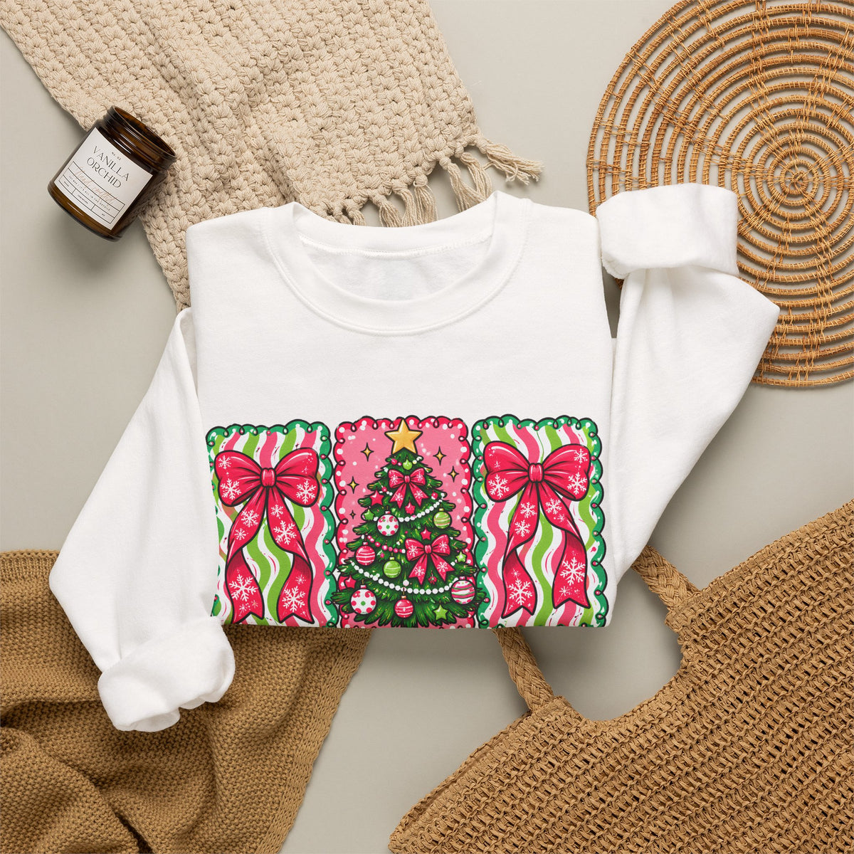 Merry & Bright Christmas Crewneck Sweatshirt